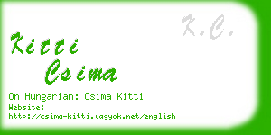 kitti csima business card